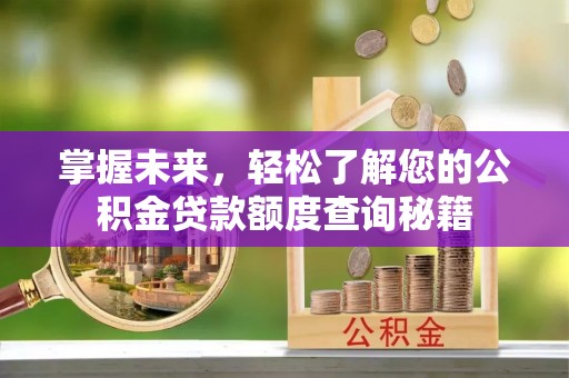 务川掌握未来，轻松了解您的公积金贷款额度查询秘籍