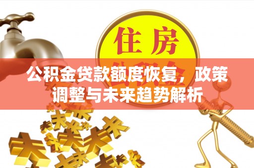 务川公积金贷款额度恢复，政策调整与未来趋势解析